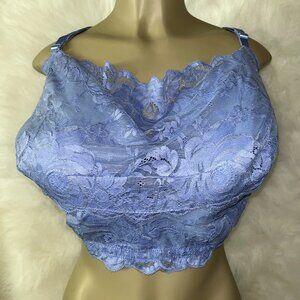 COMFORT CHOICE CAMI LACE CAMISOLE WIRELESS BRA SZ 54DDD